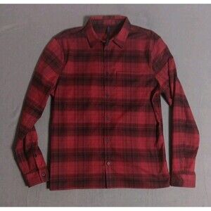 Lululemon Mens L Masons Peak Flannel Red Buffalo Plaid Long Sleeve Shirt L